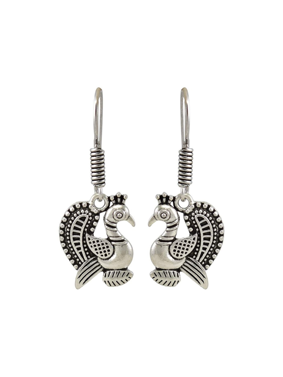 

HIGH TRENDZ Contemporary Drop Earrings, Silver