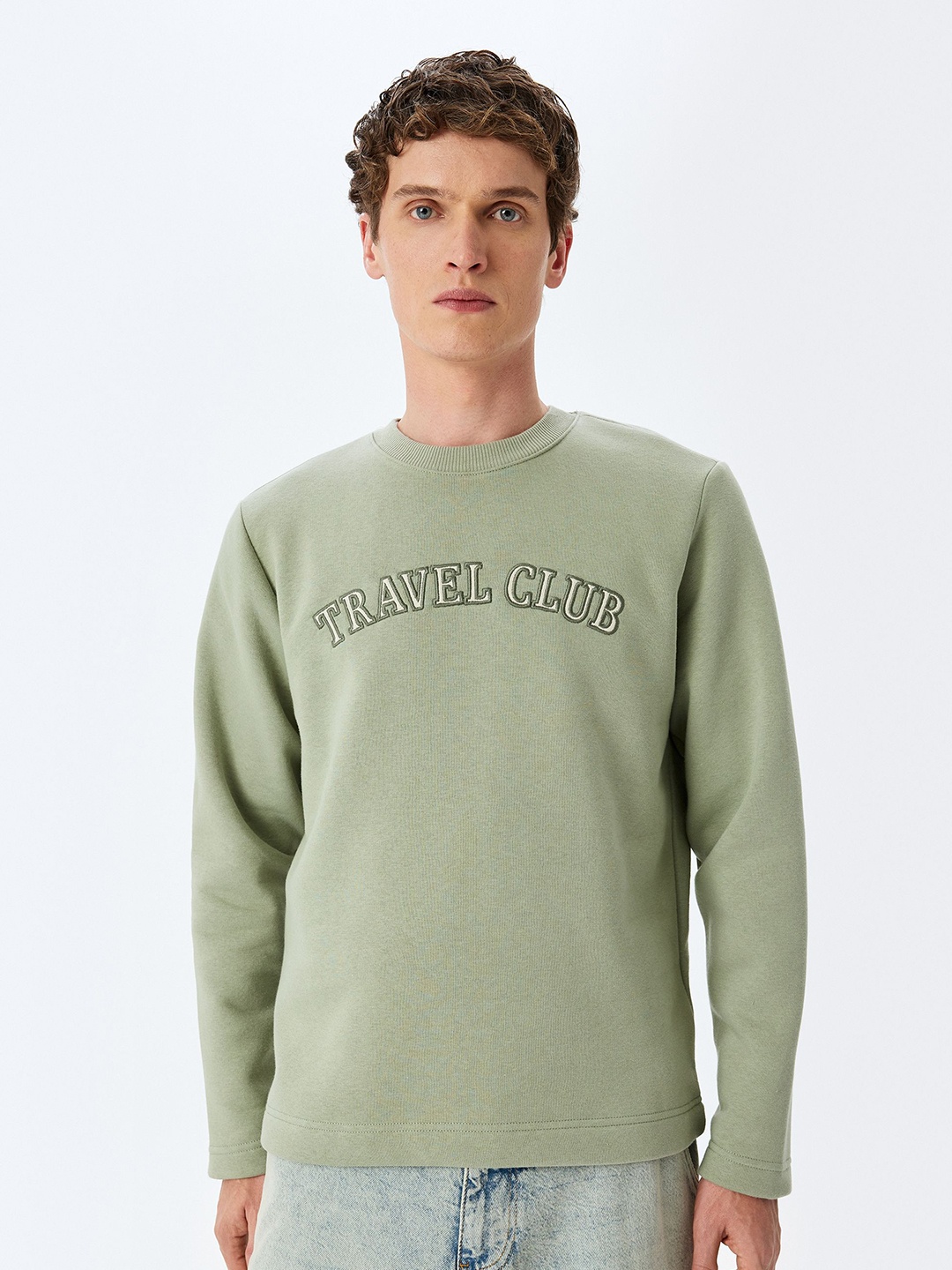 

Koton Men Alphanumeric Printed Round Neck Sweatshirt, Green