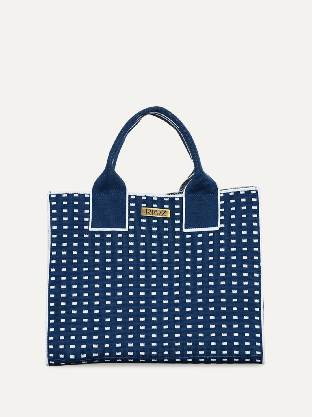 

Rioz Oversized Shopper Tote Bag with Cut Work, Blue