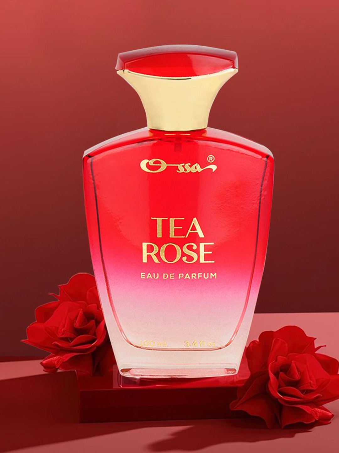 

Ossa Set Of 2 Gold Sandal & Tea Rose Eau De Parfum - 100ml Each, Red