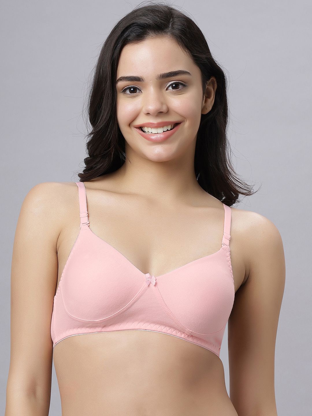 

Anoma Women Cotton Full Coverage Non-Wired Everyday Bra, Pink