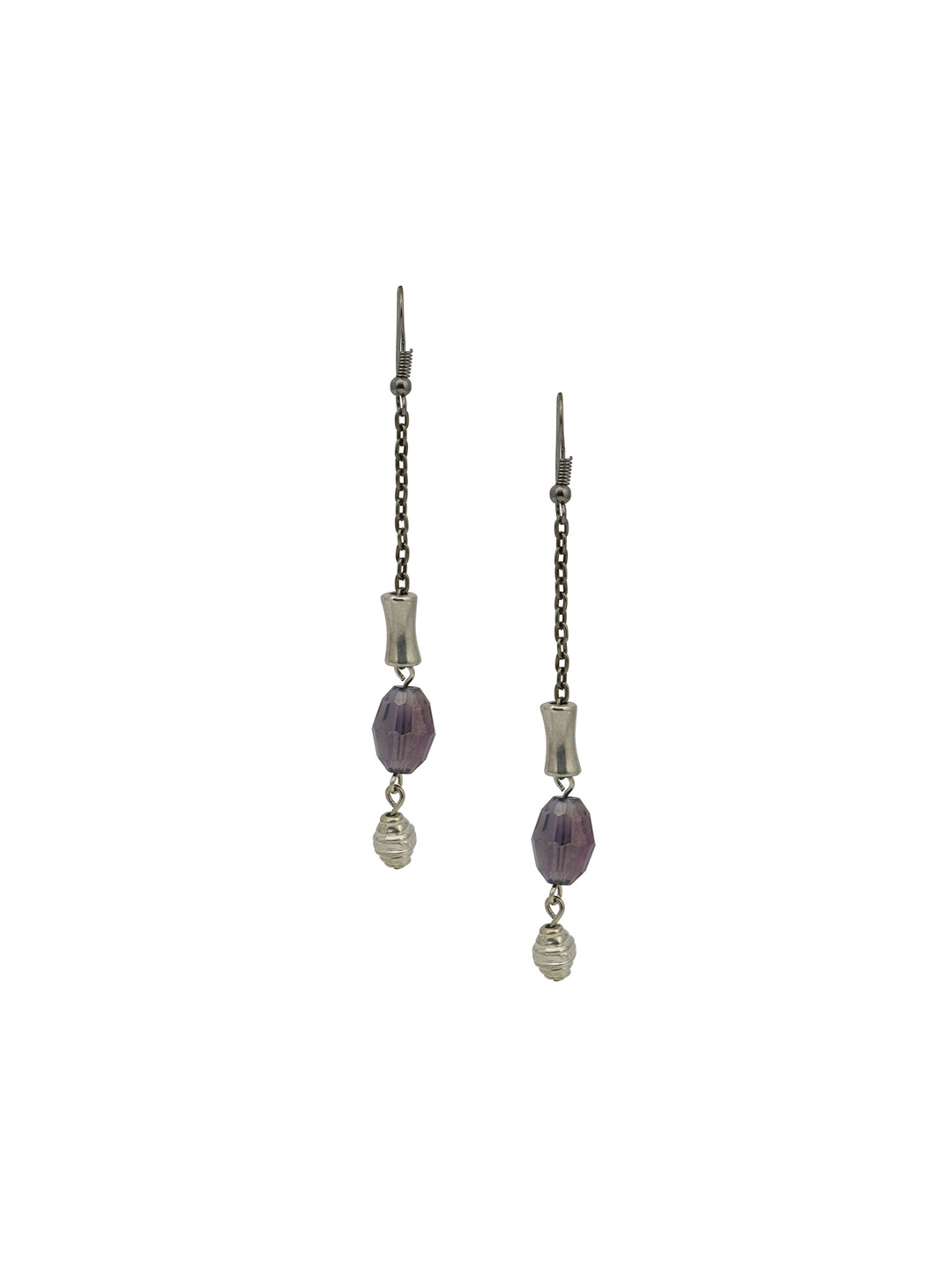 

HIGH TRENDZ Contemporary Drop Earrings, Silver