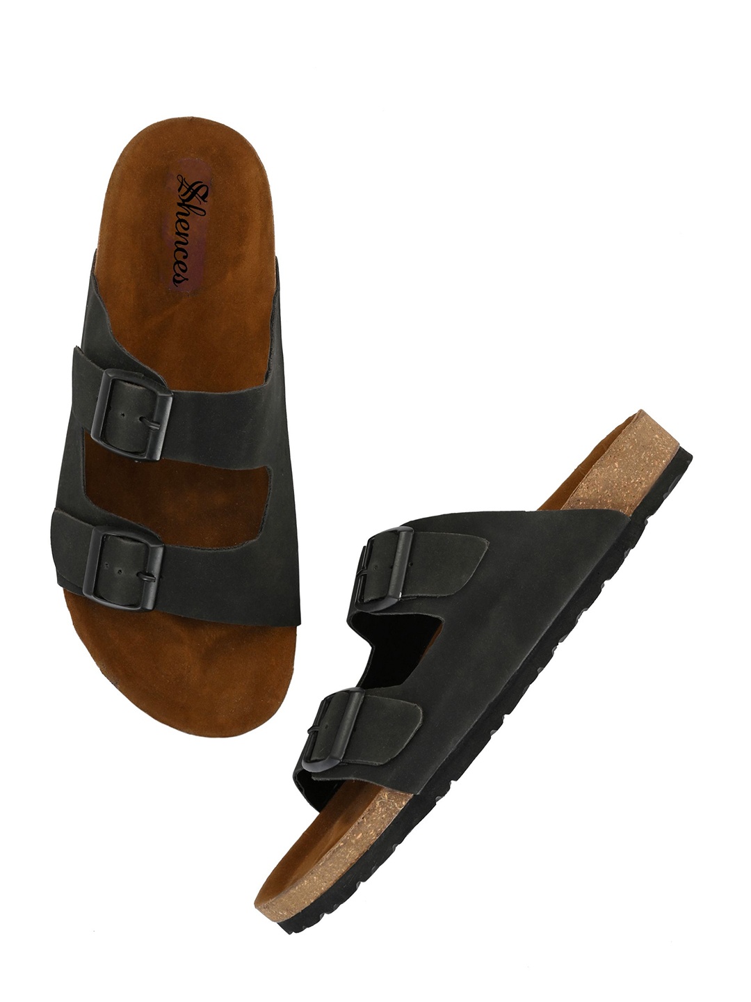 

SHENCES Men Comfort Sandals, Black