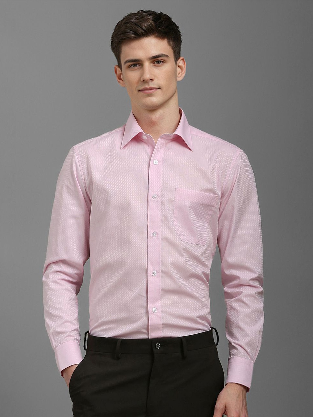 

Louis Philippe Men Classic Opaque Formal Shirt, Pink