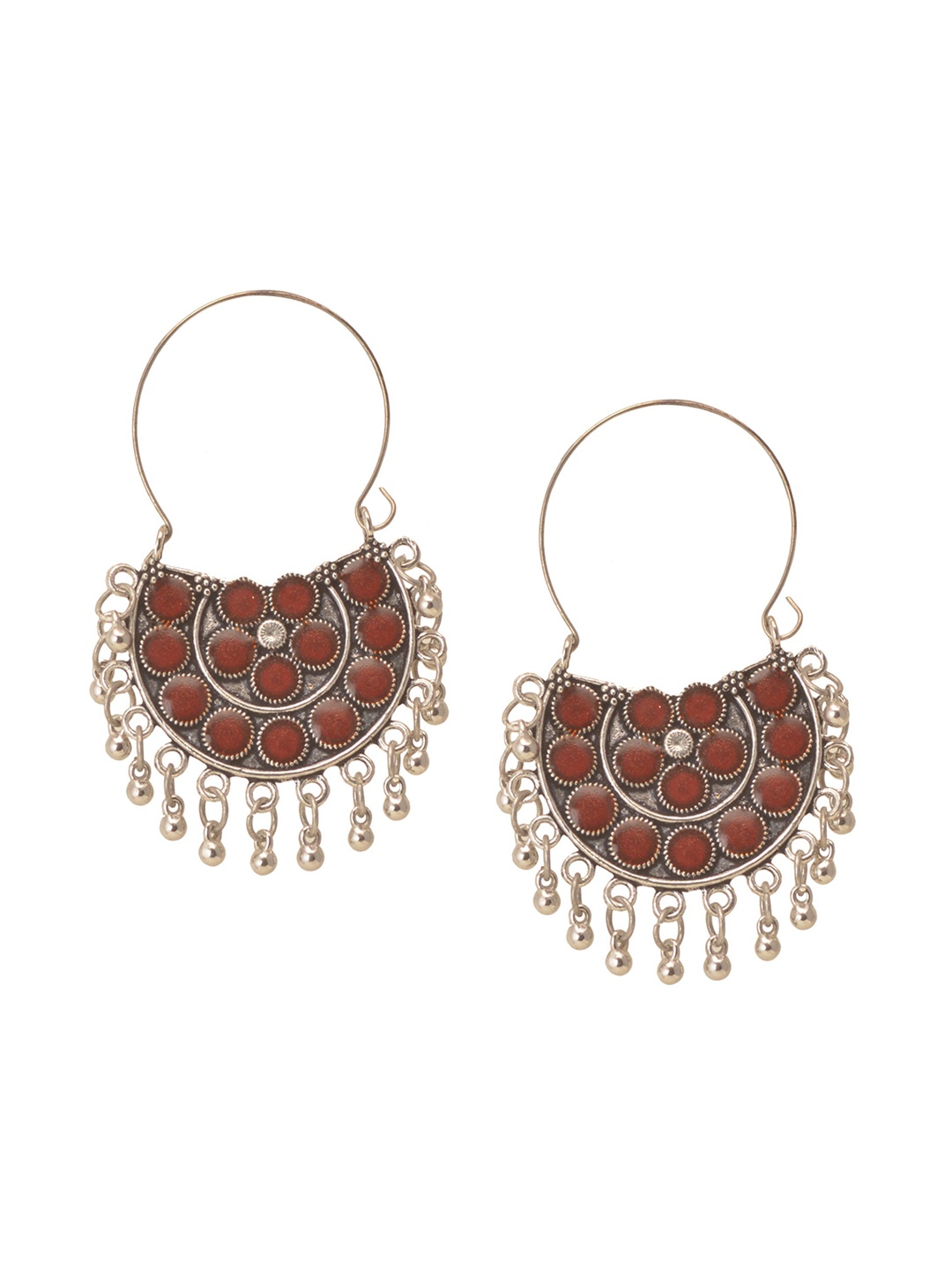 

HIGH TRENDZ Contemporary Drop Earrings, Red