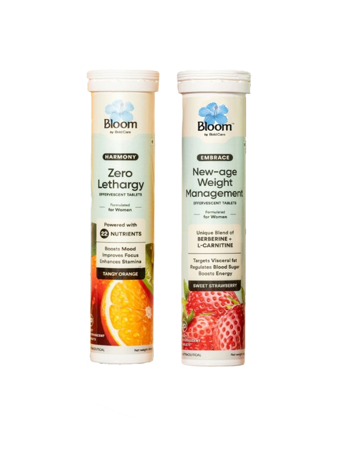 

Bloom Set Of 2 Berberine + L-Carnitine & Multivitamin Tablets - 20 Tablets Each, Red