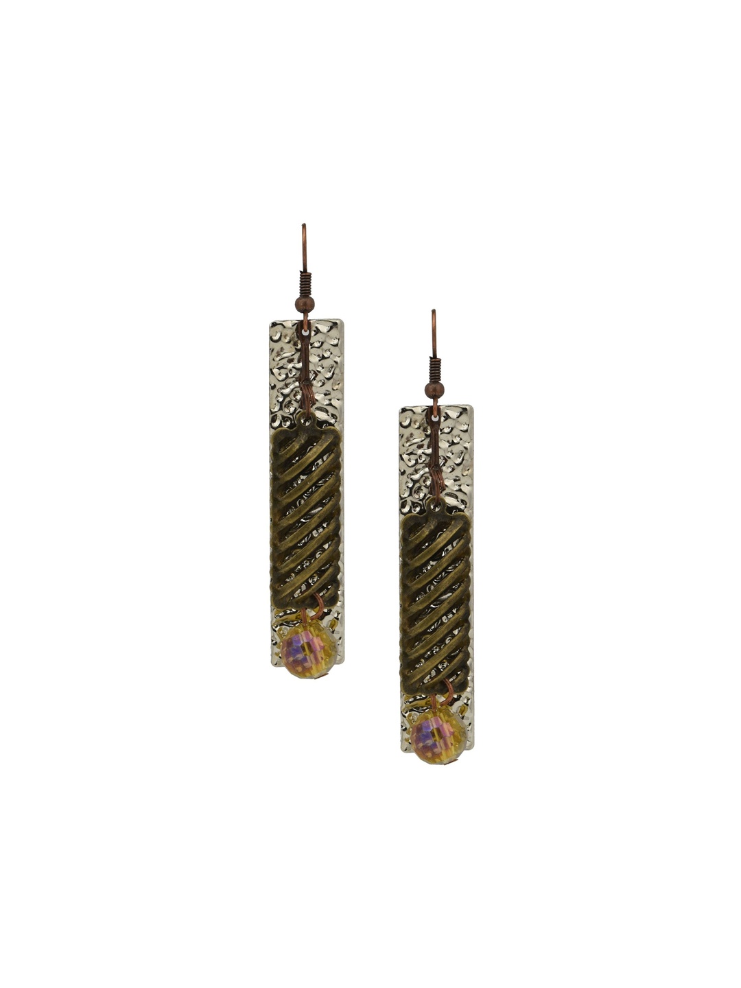 

HIGH TRENDZ Contemporary Drop Earrings, Metallic