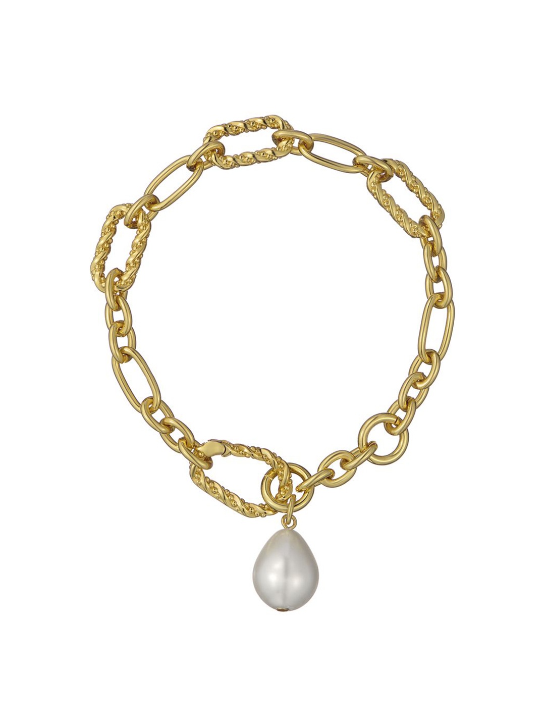

Ted Baker Women Brass Pearls Link Bracelet, Gold