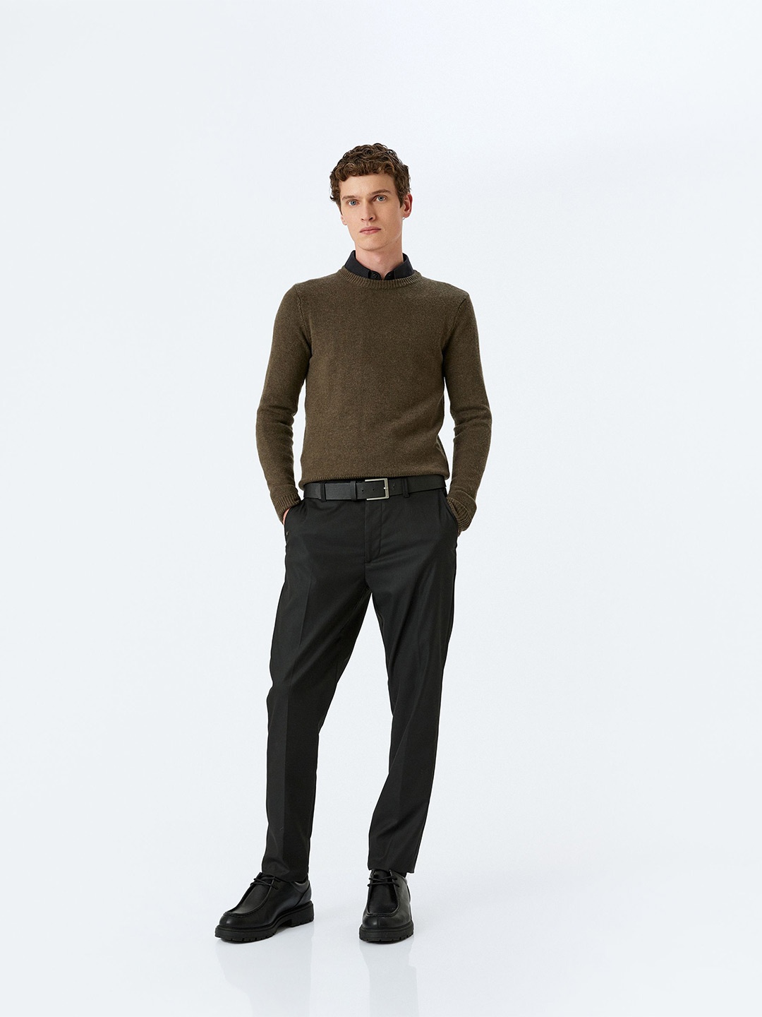 

Koton Men Pullover Sweater, Khaki