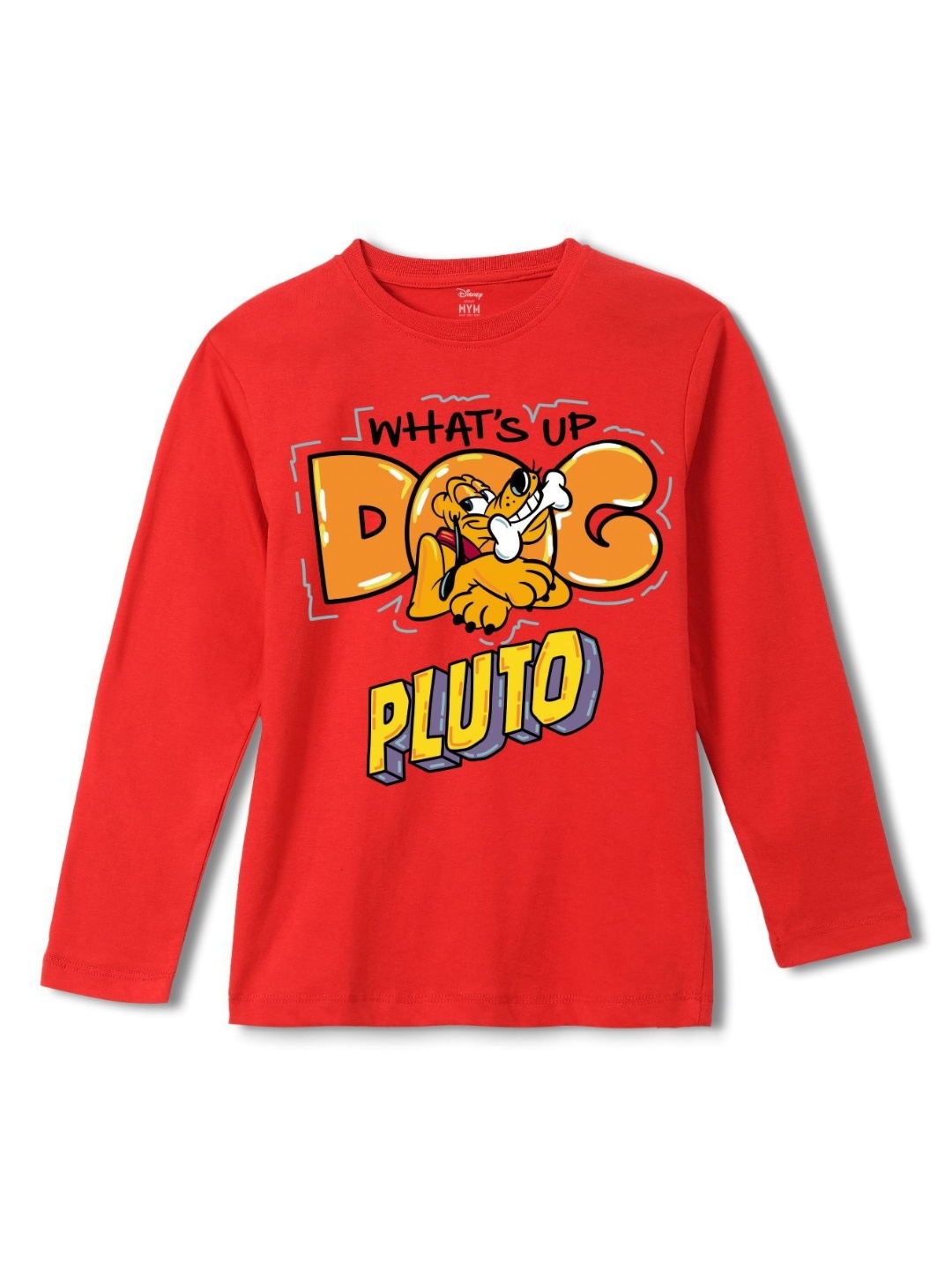 

Wear Your Mind Boys Mickey Mouse Printed Pure Cotton Applique T-shirt, Red