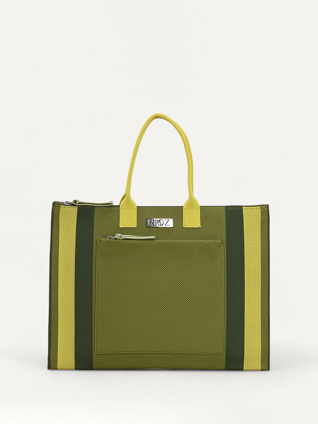 

Rioz Oversized Structured Handheld Bag with Quilted, Green