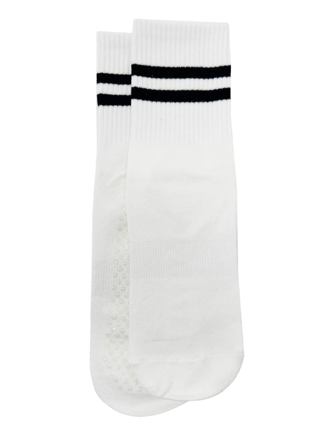 

Mint & Oak Women Stripped Calf Length Socks, White
