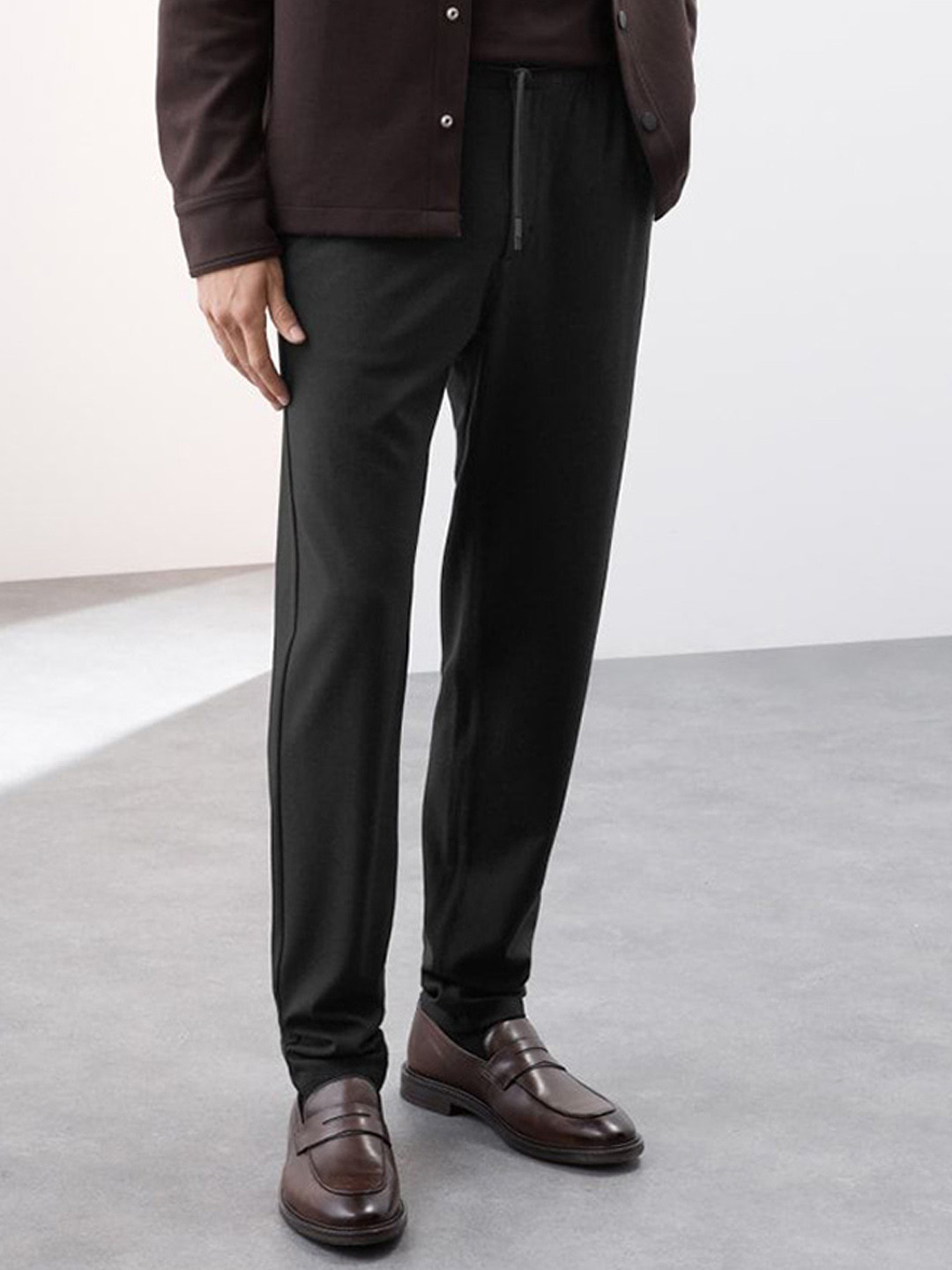 

Marks & Spencer Men Tapered Fit Joggers Trousers, Black