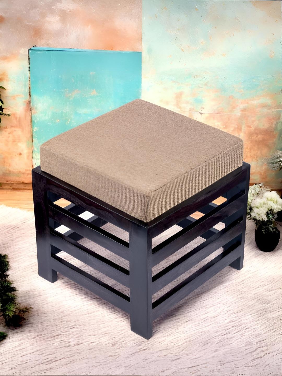 

Ikiriya Beige Sheesham Wood Contemporary Stool