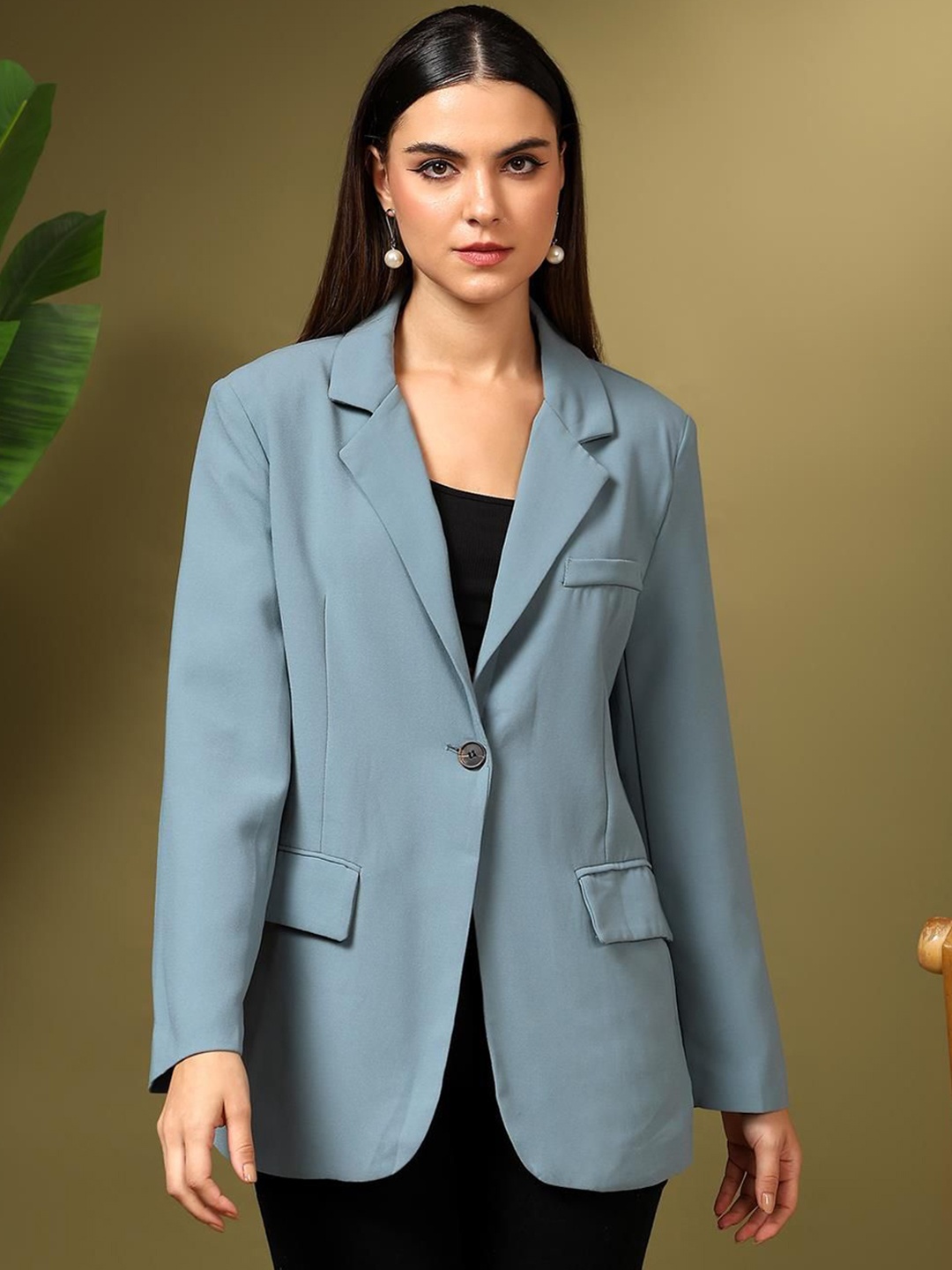 

Kotty Women Single-Breasted Overcoat, Blue