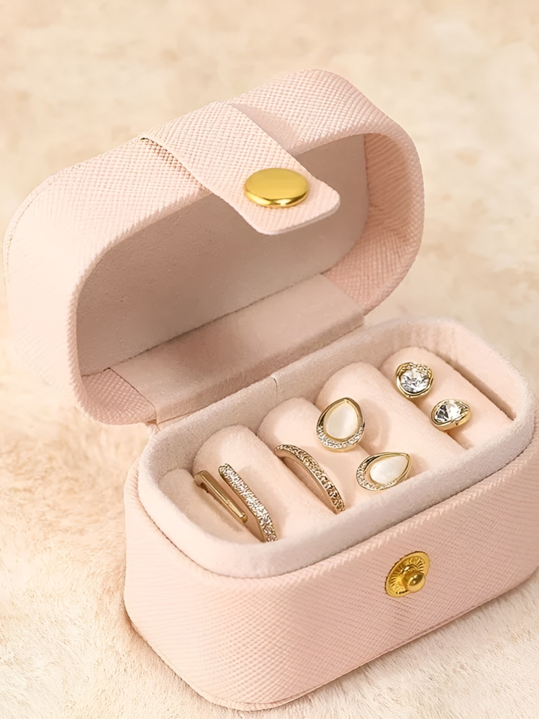 

YouBella Jewellery and Make Up Organiser Storage Box, Pink