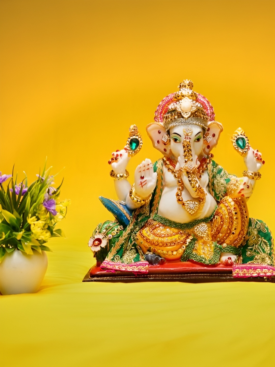 

Vrinban International Multicoloured Figurine Showpiece, Beige