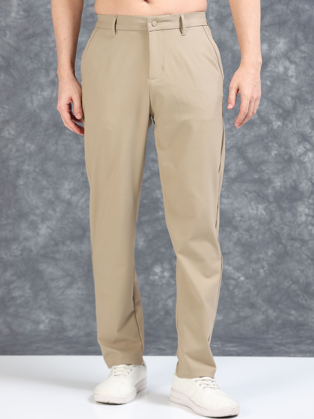 

RIGS AND RAGS Men Original Slim Fit Trousers, Beige