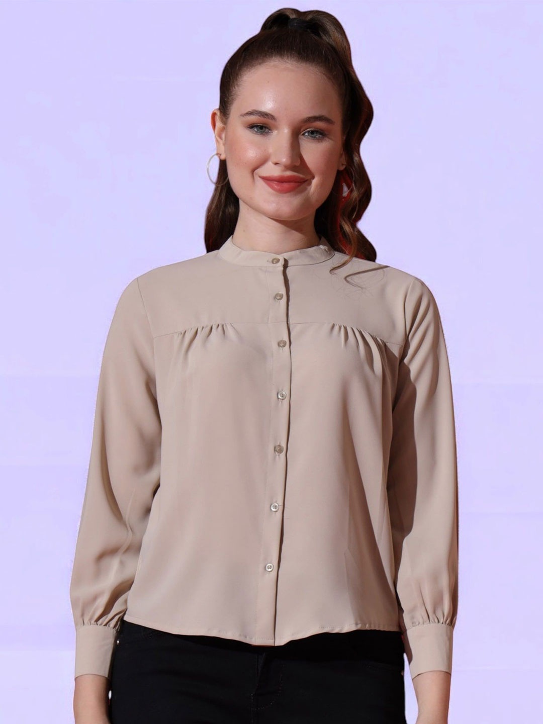 

all about you Women Opaque Casual Shirt, Cream