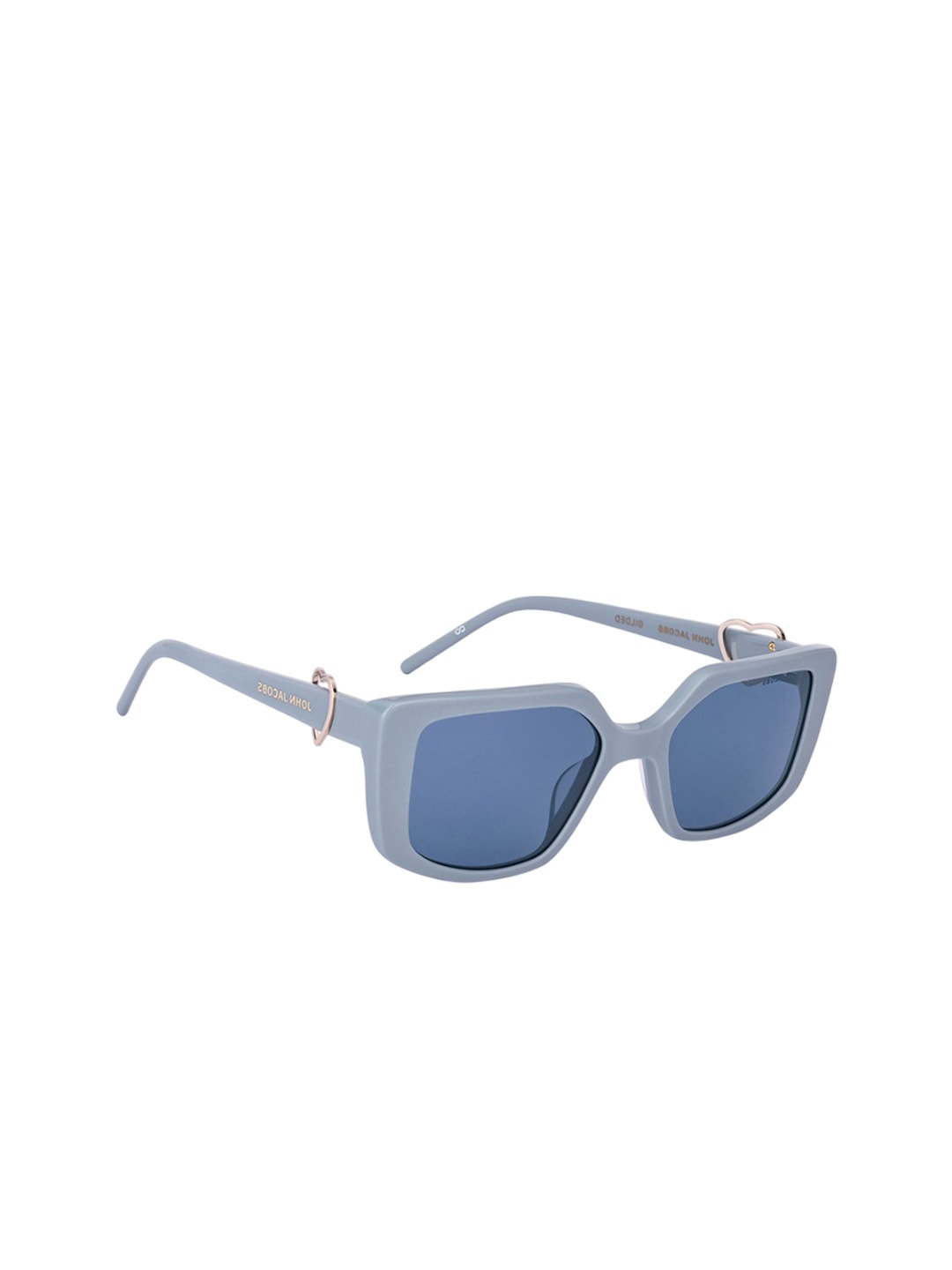 

John Jacobs Unisex Rectangle Sunglasses with UV Protected Lens, Blue