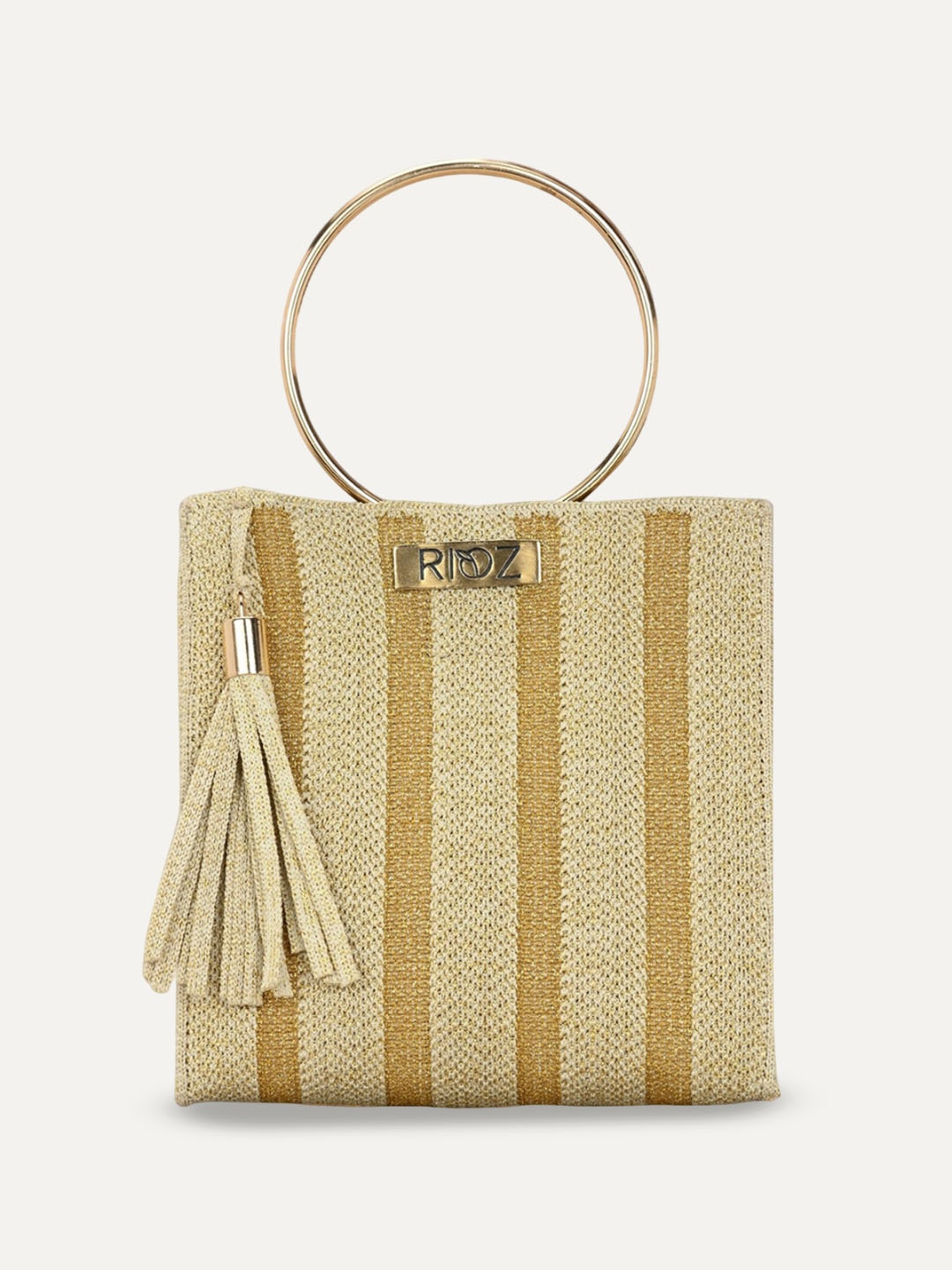 

Rioz Oversized Shopper Handheld Bag with Tasselled, Beige