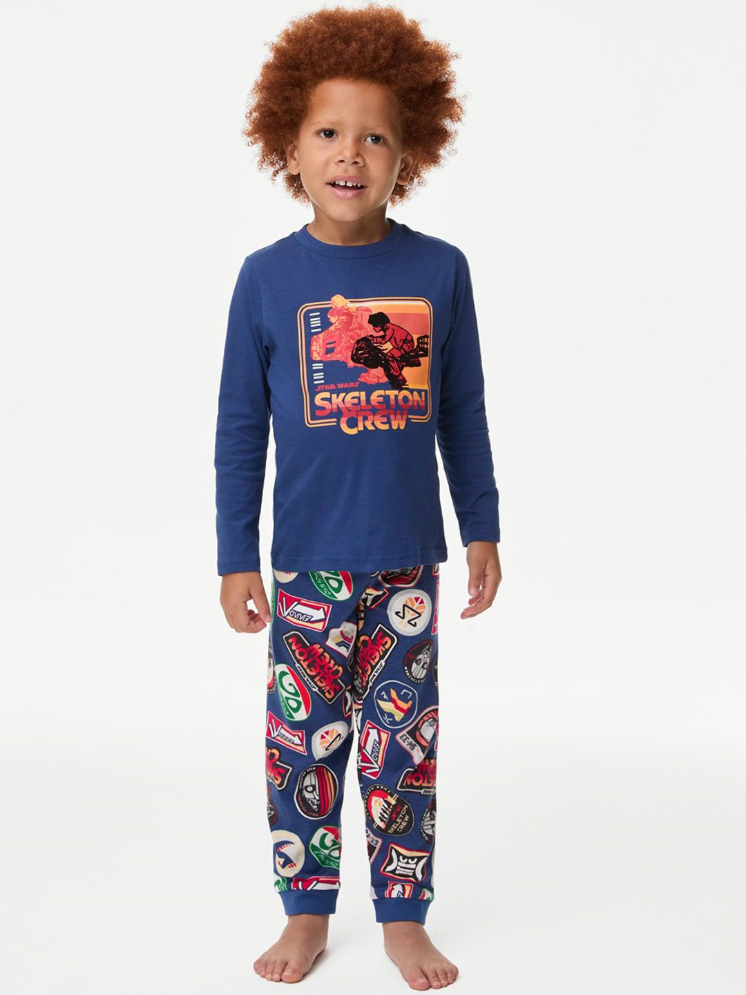 

Marks & Spencer Boys Printed Night suit, Blue