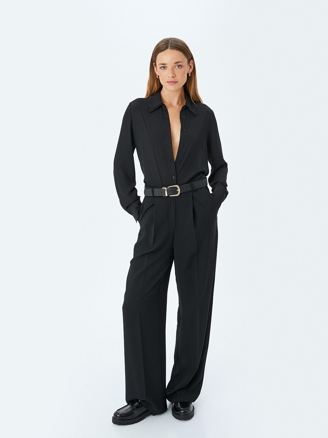 

Koton Women Opaque Casual Shirt, Black