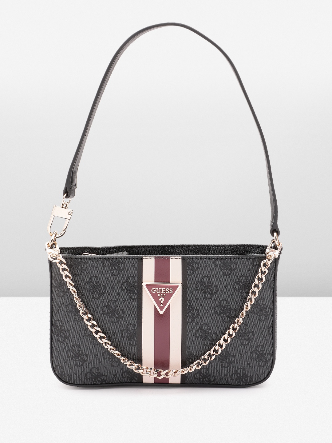 

GUESS Textured Structured Shoulder Bag, Black