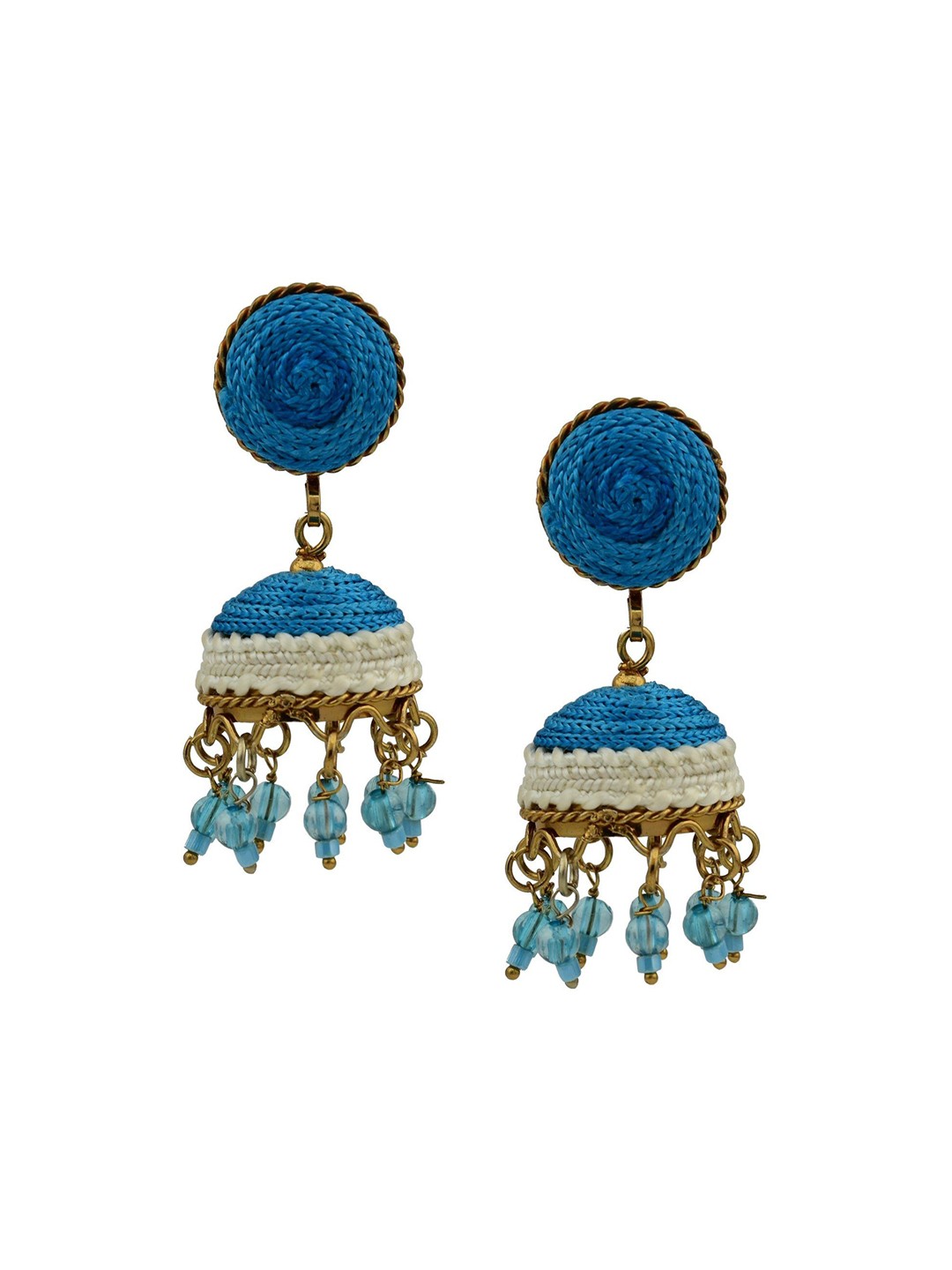 

HIGH TRENDZ Contemporary Jhumkas Earrings, Gold