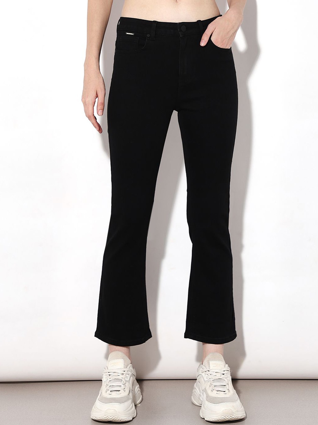 

ONLY Women Flared Stretchable Jeans, Black