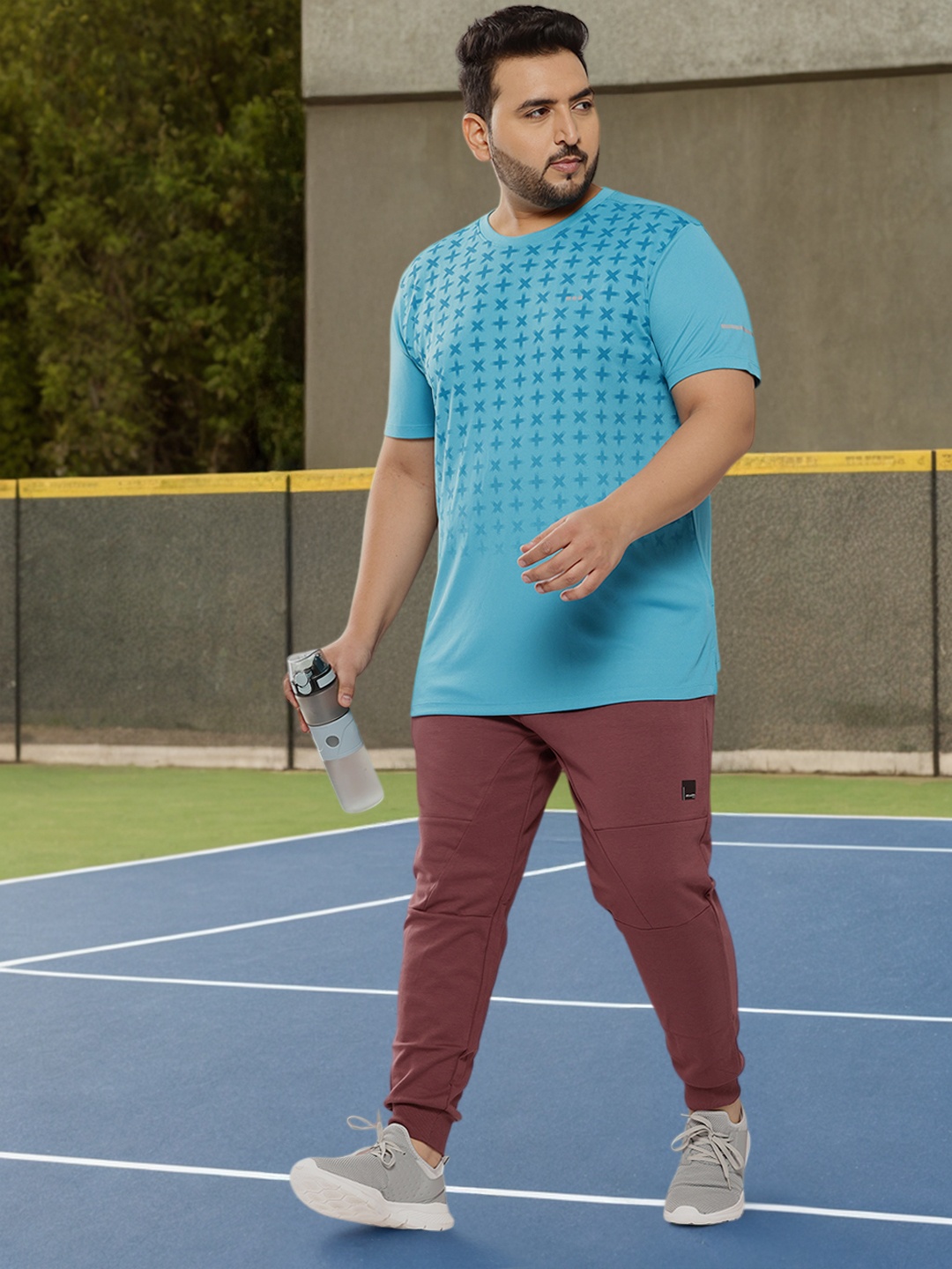 

Sztori Plus Size Printed T-shirt, Blue