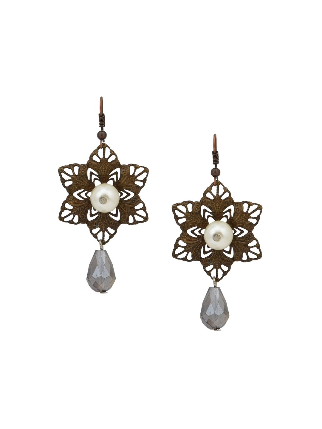 

HIGH TRENDZ Contemporary Drop Earrings, Metallic