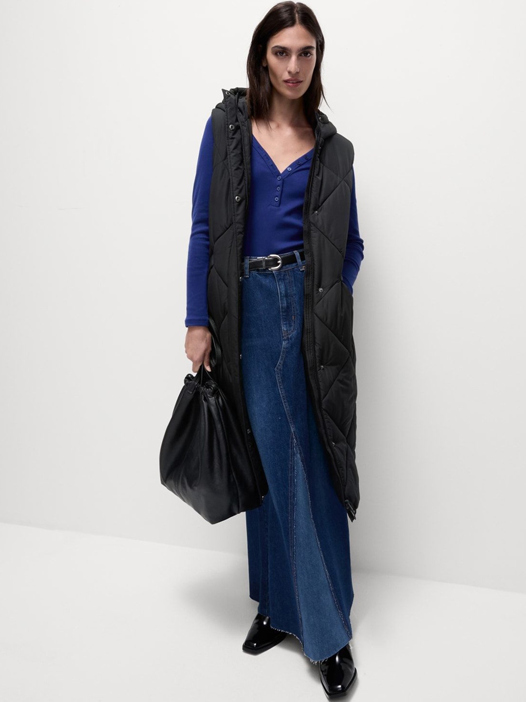 Marks & Spencer Women Polyester Fashion Jacket, Black