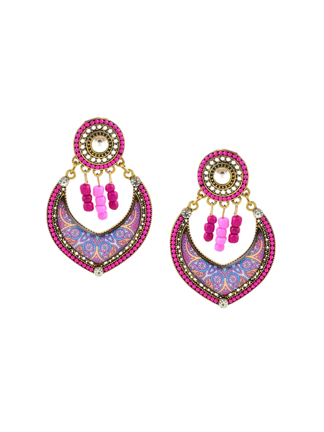 

HIGH TRENDZ Contemporary Chandbalis Earrings, Gold