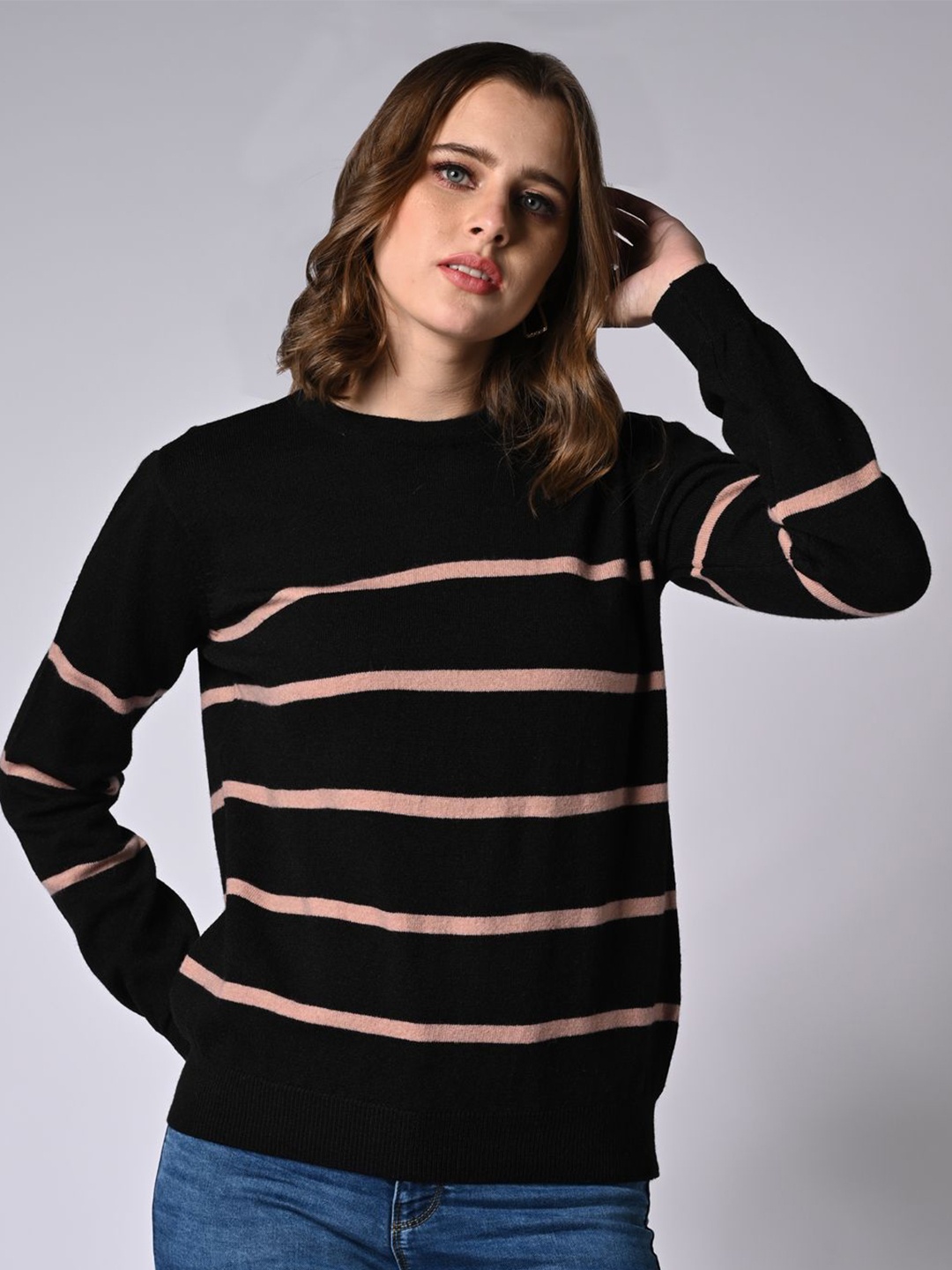 

Kraus Jeans Women Striped Fashion, Black