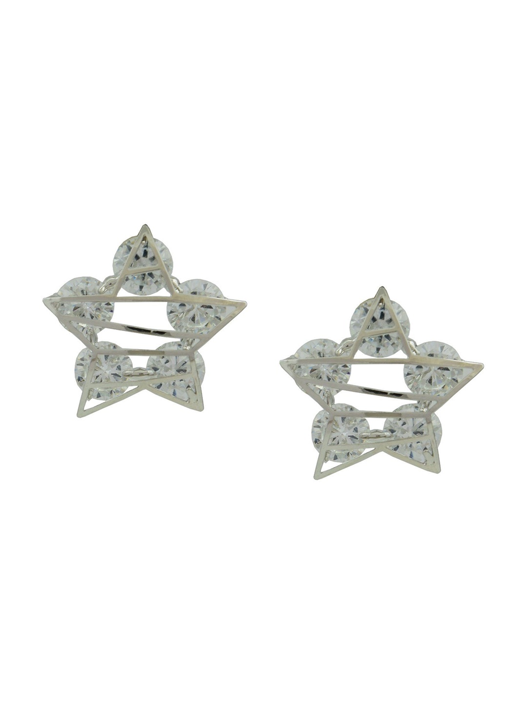 

HIGH TRENDZ Contemporary Hoop Earrings, Silver