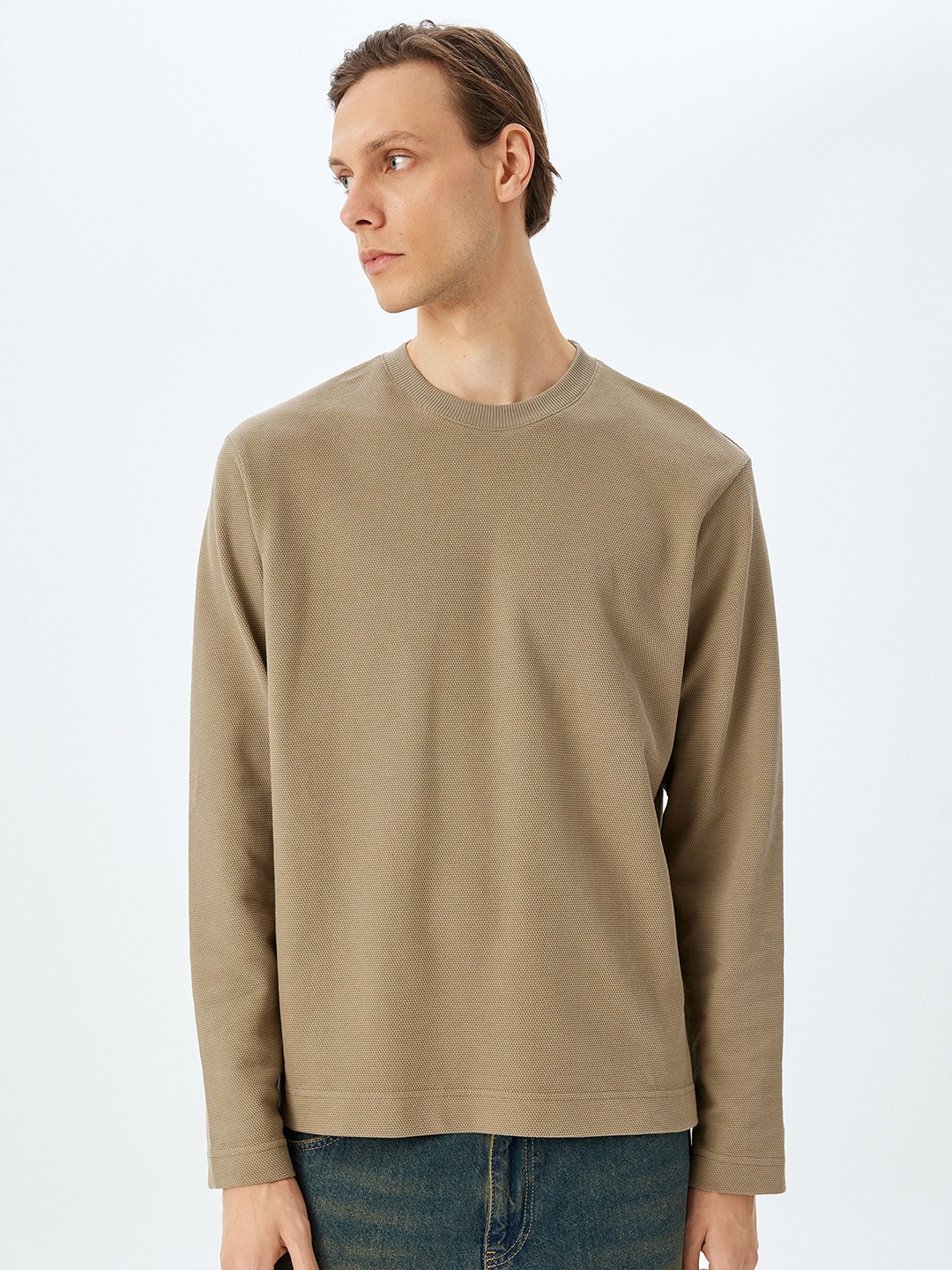 

Koton Men Cotton Long Sleeves Sweatshirt, Khaki