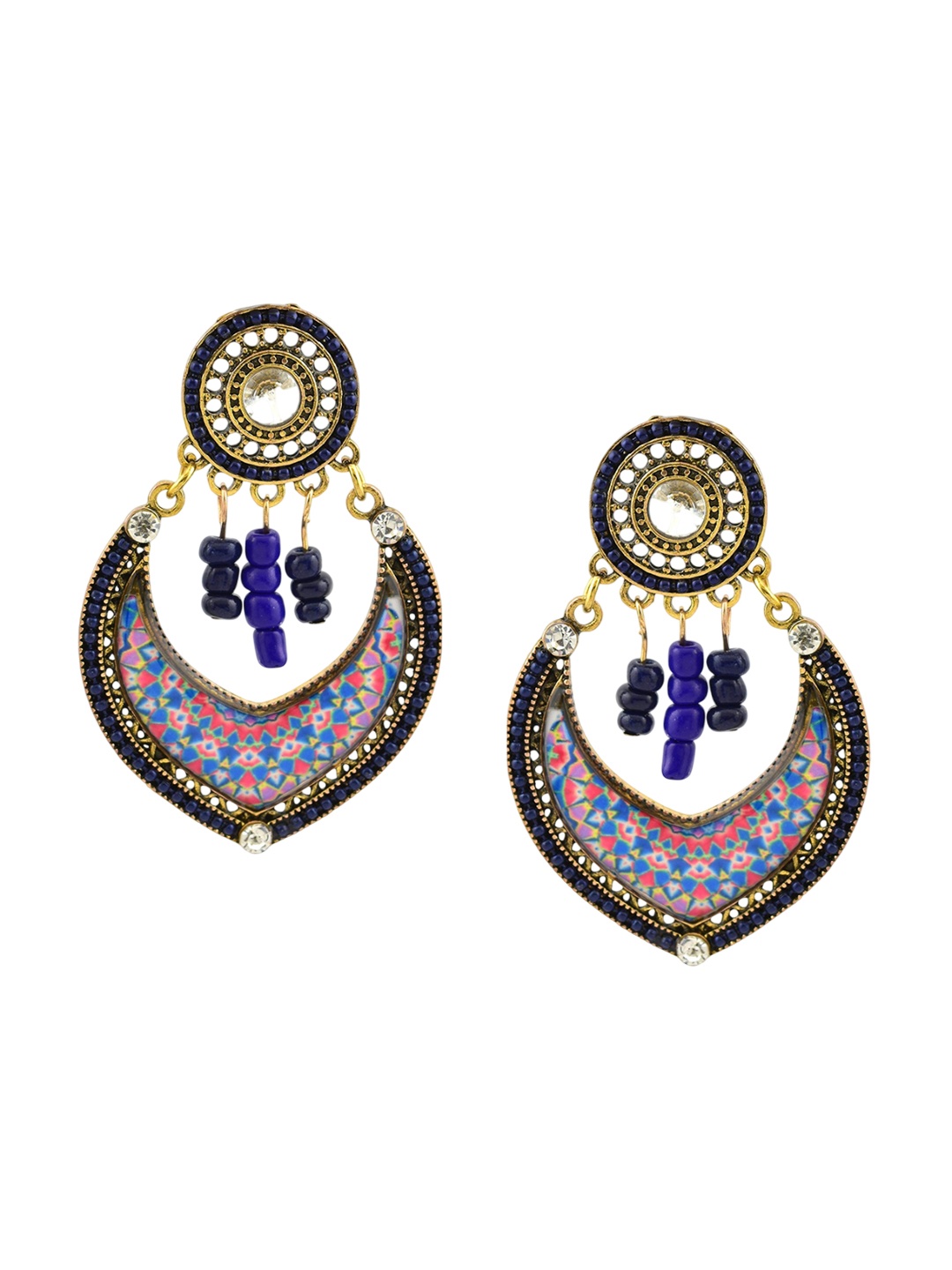 

HIGH TRENDZ Contemporary Chandbalis Earrings, Gold