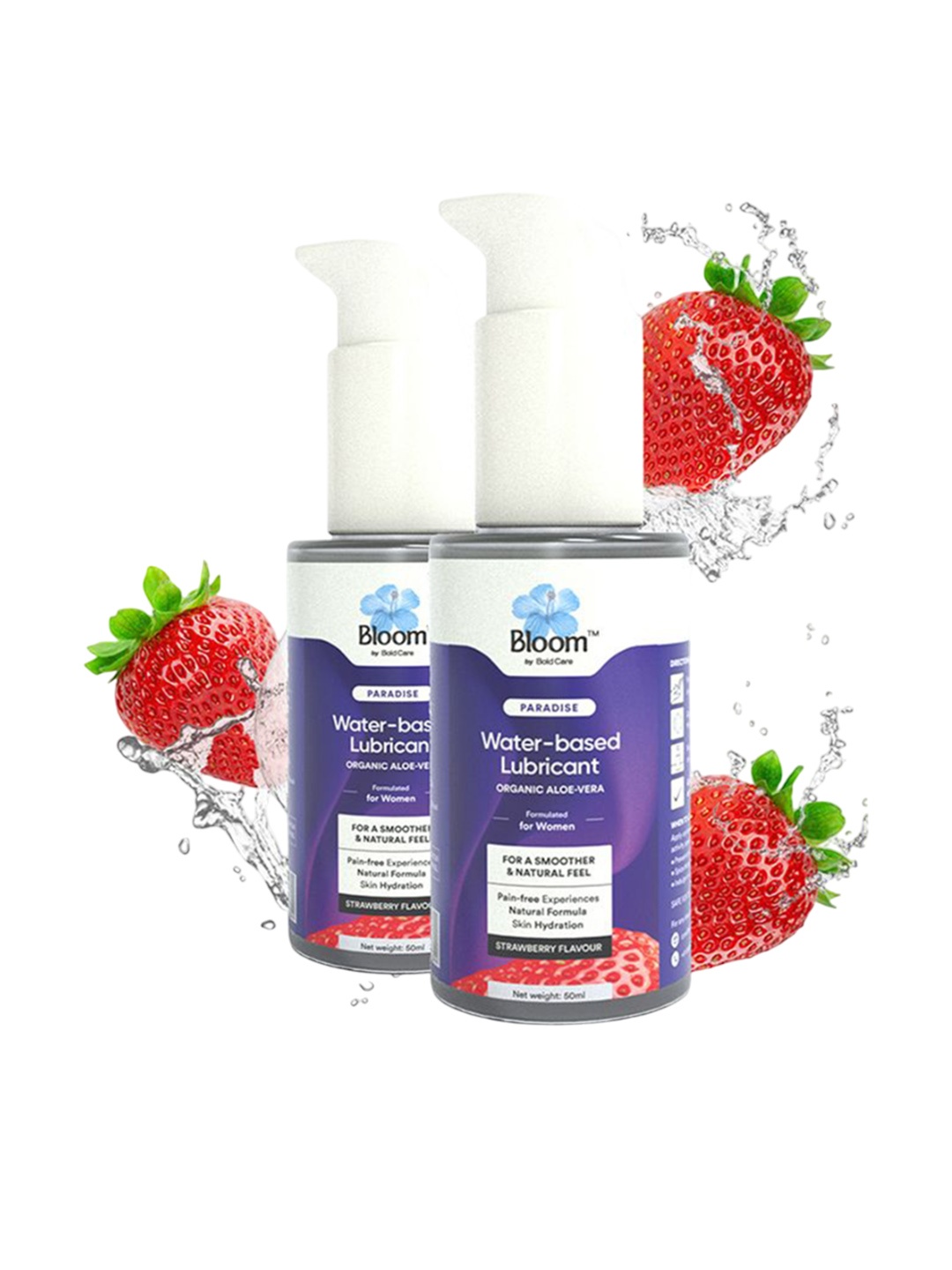 

Bloom Set Of 2 Water-Based Lubricant & Massage Gel - 50 ml Each, Transparent