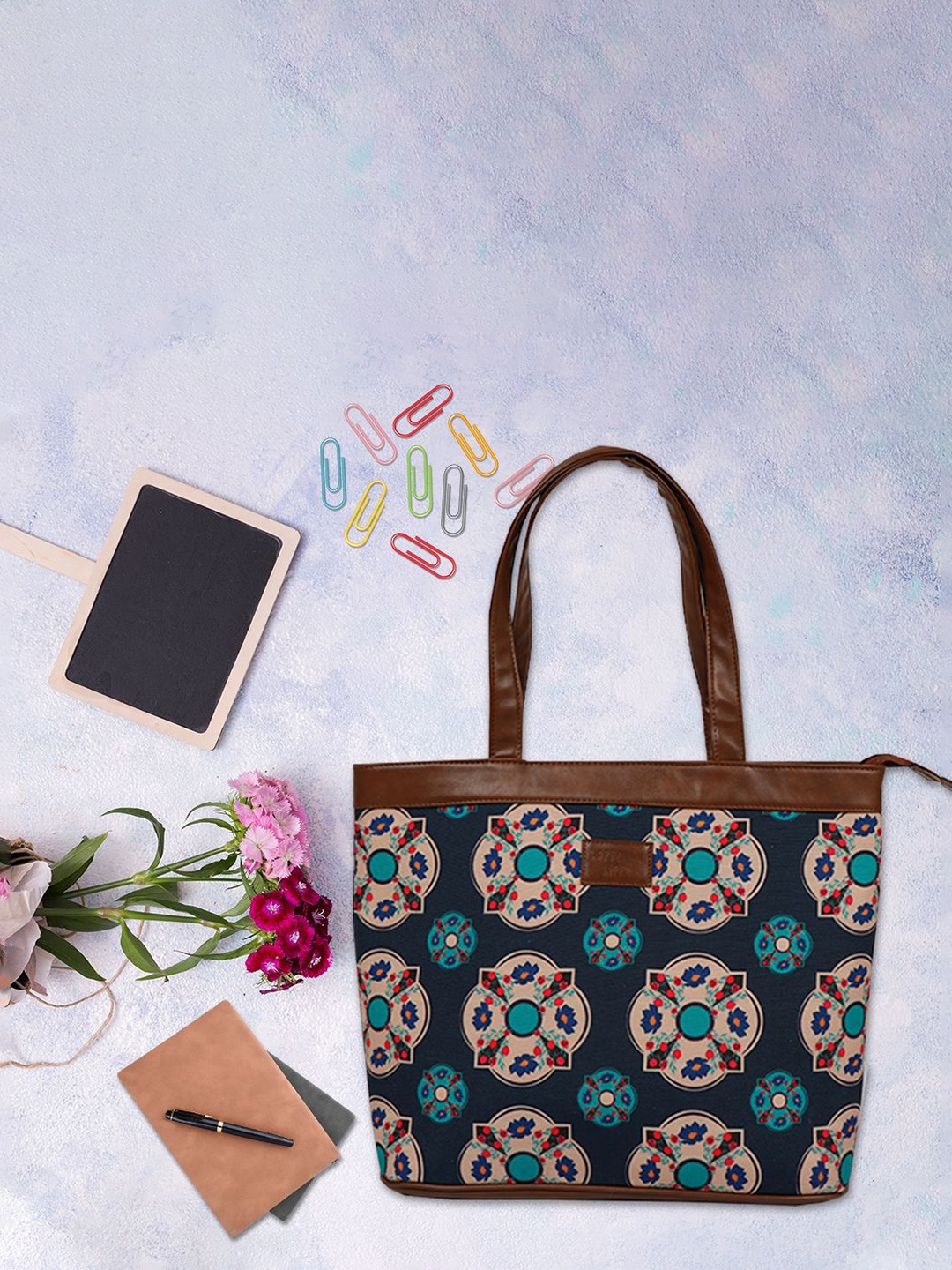 

Happening Hippo Floral Printed Shopper Shoulder Bag, Multi