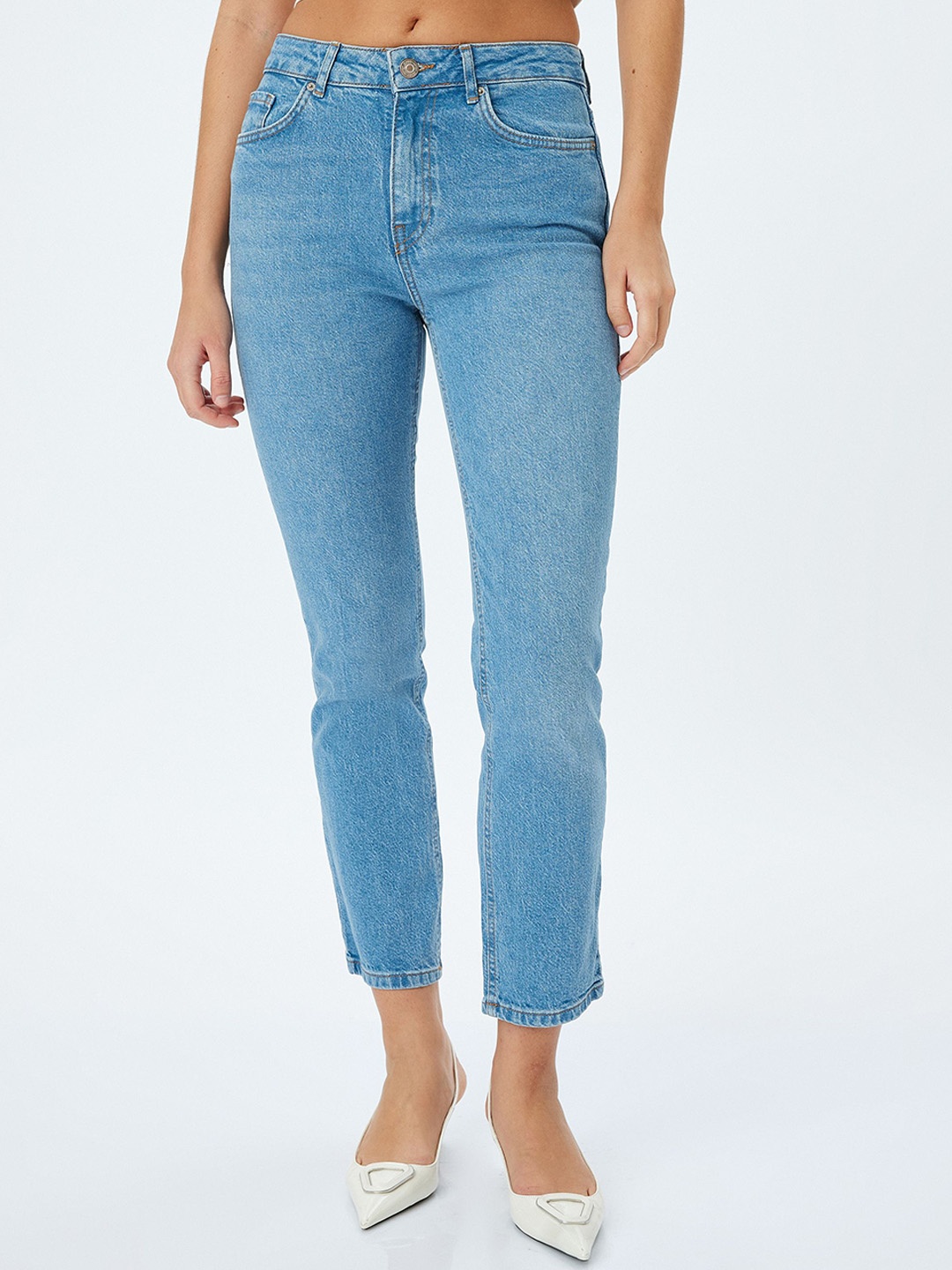 

Koton Women Slim Fit Mid-Rise Cotton Jeans, Grey