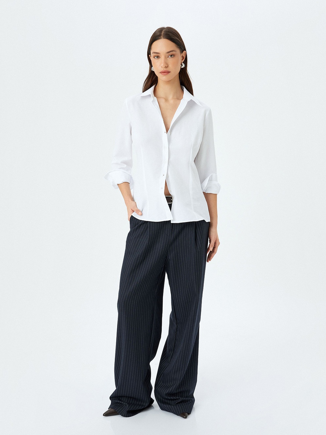 

Koton Women Opaque Casual Shirt, White