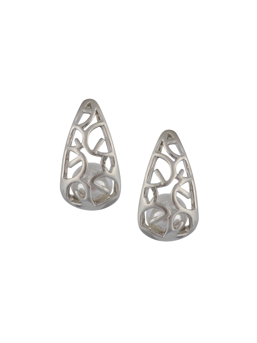 

HIGH TRENDZ Contemporary Drop Earrings, Silver