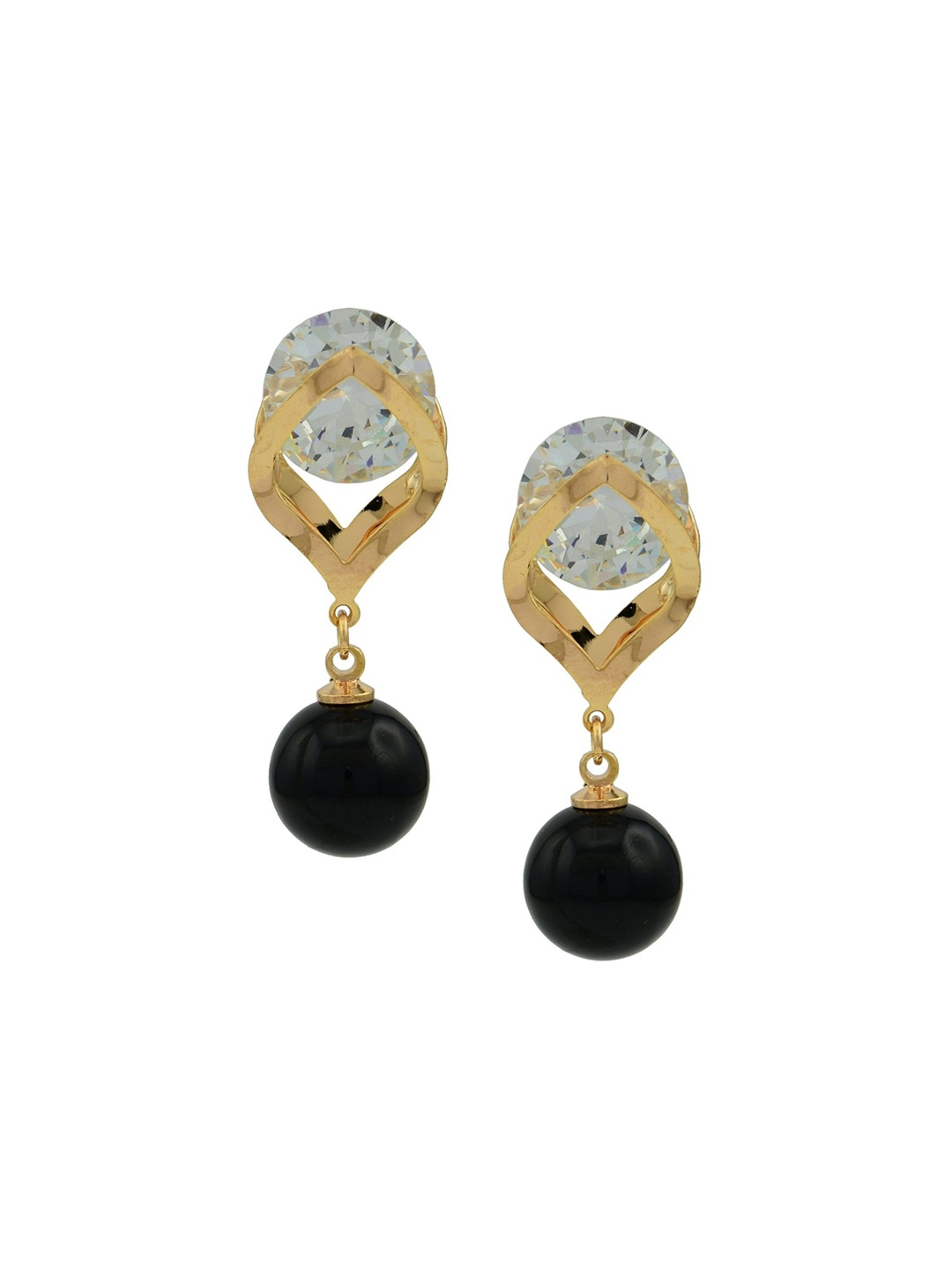 

HIGH TRENDZ Contemporary Drop Earrings, Gold