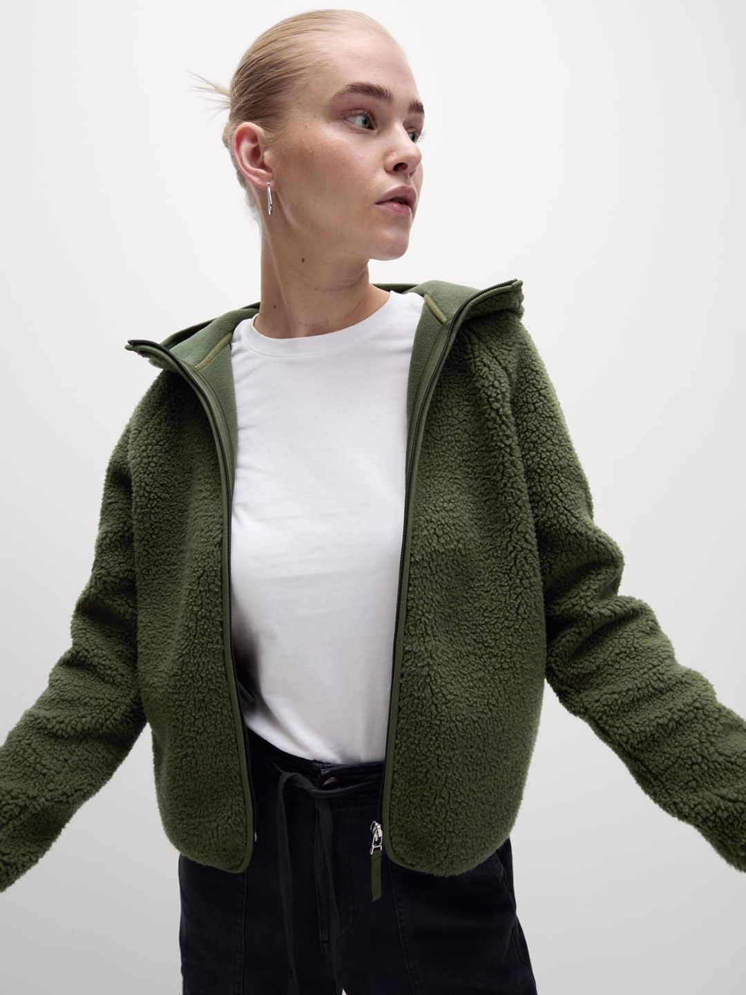 

Marks & Spencer Women Polyester Fashion Jacket, Green