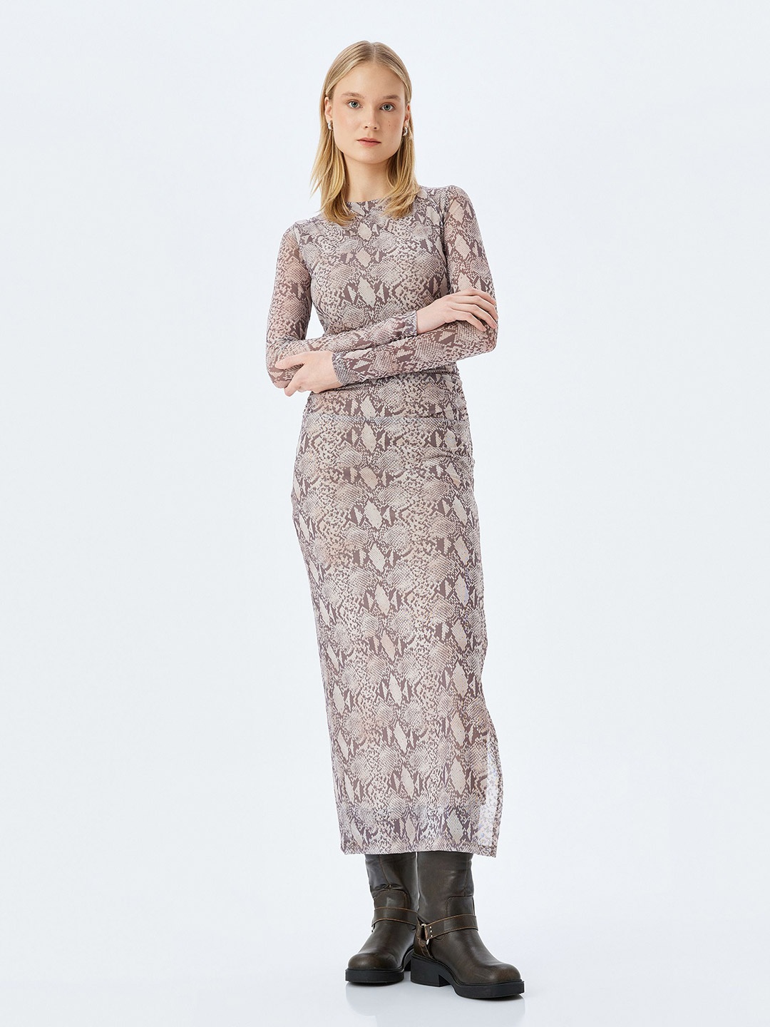 

Koton Women Printed Maxi Dress, Brown