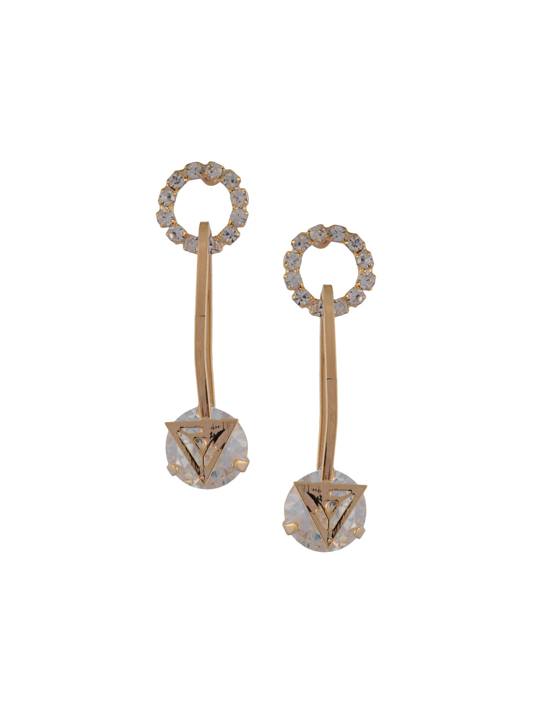 

HIGH TRENDZ Contemporary Drop Earrings, Gold