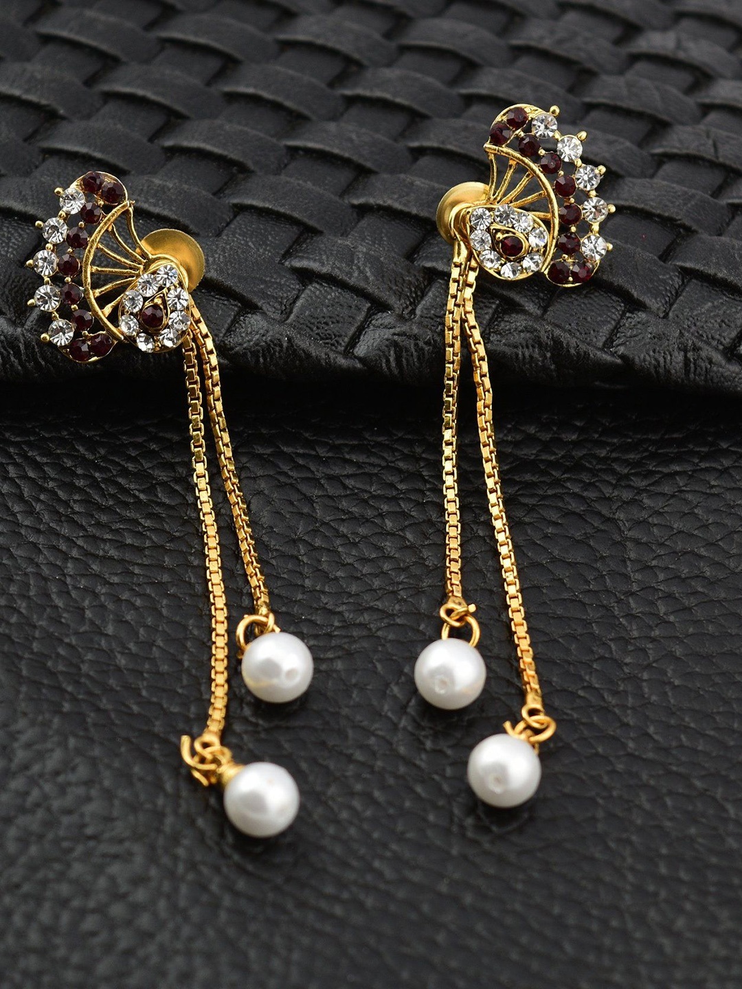 

HIGH TRENDZ Contemporary Drop Earrings, Gold