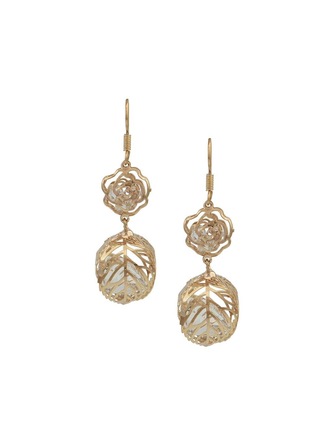

HIGH TRENDZ Contemporary Drop Earrings, Gold