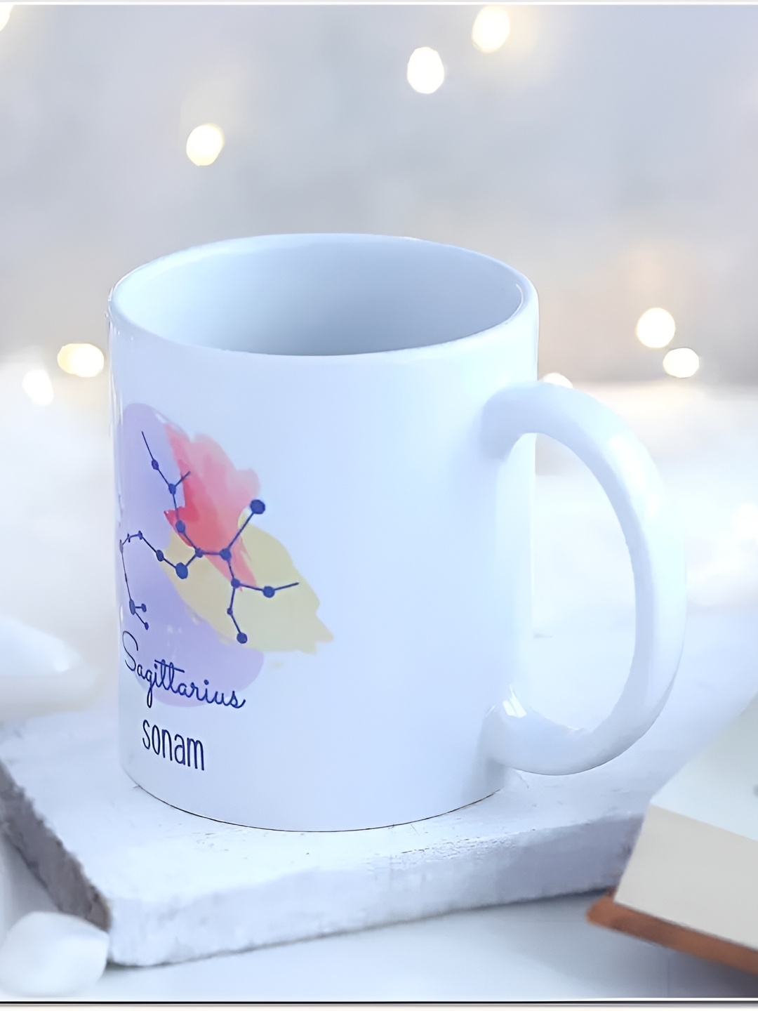 

fnp Multicoloured Printed Ceramic Glossy Mugs Set of Cups and Mugs, White